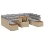 Set de Sofá de Jardín Set de 6 Beige, Gris Ratán, Poliéster | Foro24.es | Tu tienda online para hogar, jardín y más Foro24.es