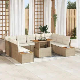 Conjunto de Sofá de Jardín Conjunto de 6 Beige
