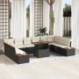 Juego de Comedor de Jardín de 11 Piezas con Cojines Ratán Poliéster Negro by , Outdoor sofas - Ref: Foro24-3350104, Price: 73...