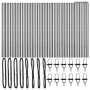 Set de 4 Gris Acero recubierto en polvo 190 cm Poste de cerca by , fence posts - Ref: Foro24-3350140, Price: 409,57 €, Discou...