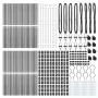 Set de 4 Gris Acero recubierto en polvo 190 cm Poste de cerca by , fence posts - Ref: Foro24-3350140, Price: 409,57 €, Discou...