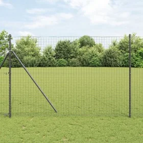 Posts de cercado 26 pcs Gris Ø32 mm 200 cm Acero Galvanizado by , fence posts - Ref: Foro24-3350141, Price: 214,33 €, Discoun...