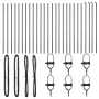 Posts de cercado 26 pcs Gris Ø32 mm 200 cm Acero Galvanizado by , fence posts - Ref: Foro24-3350141, Price: 214,33 €, Discoun...