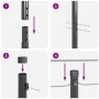 Posts de cercado 26 pcs Gris Ø32 mm 200 cm Acero Galvanizado by , fence posts - Ref: Foro24-3350141, Price: 214,33 €, Discoun...