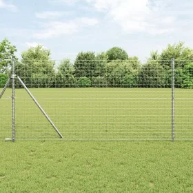 Poste de Cercado 52 pcs Ø32 mm 150 cm Acero