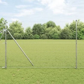 Poste de Cerca 26 piezas Ø32 mm 210 cm Acero
