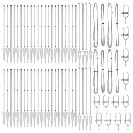 Poste de Cerca con Punta 52 pcs Ø32 mm 140 cm Acero Galvanizado by , fence posts - Ref: Foro24-3350210, Price: 673,51 €, Disc...