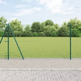 Postes para Cercas Juego de 104 Verde Concreto