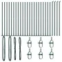 Poste de Cercado Set de 52 Verde Concreto, Acero by , fence posts - Ref: Foro24-3350231, Price: 271,87 €, Discount: %