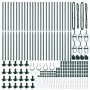 Poste de Cercado Set de 52 Verde Concreto, Acero by , fence posts - Ref: Foro24-3350231, Price: 271,87 €, Discount: %