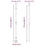 Postes de cerca Set de 52 Verde Acero 3.2 x 3.2 x 88.5 cm von , Zaunpfosten - Ref: Foro24-3350233, Preis: 280,78 €, Rabatt: %
