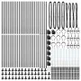 Poste de Cerca Juego de 52 Gris Concreto 3.2 x 3.2 x 110 cm by , fence posts - Ref: Foro24-3350244, Price: 444,88 €, Discount: %