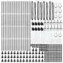 Postes de Cerca Juego de 104 Gris Concreto, Metal von , Zaunpfosten - Ref: Foro24-3350248, Preis: 524,69 €, Rabatt: %