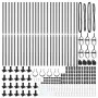 Postes de Cerca Set de 52 Gris Concreto 3.2 x 3.2 x 83.5 cm by , fence posts - Ref: Foro24-3350249, Price: 272,49 €, Discount: %
