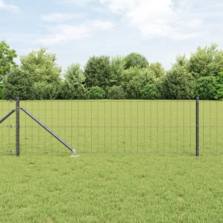 Cerca Euro de con 13 postes con picas 0.6x25 m de acero galvanizado gris von , Zaunpaneele - Ref: Foro24-3350682, Preis: 179,...