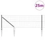 Cerca Euro de con 13 postes con picas 0.6x25 m de acero galvanizado gris von , Zaunpaneele - Ref: Foro24-3350682, Preis: 179,...