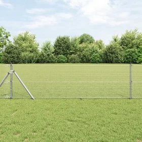 Cerca de Alambre Soldado con 13 Postes 0.6x50 m
