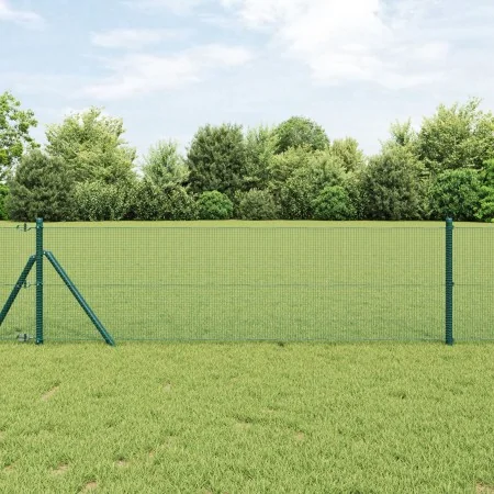 Cerca de Alambre Soldado con 13 Postes Verde 0.5x25 m Acero von , Zaunpaneele - Ref: Foro24-3351713, Preis: 100,21 €, Rabatt: %