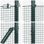 Cerca de Alambre Soldado con 13 Postes Verde 1x25 m Acero by , fence panels - Ref: Foro24-3351726, Price: 141,75 €, Discount: %