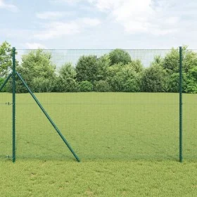 Cerca de Alambre Soldado con 13 Postes Verde 1.5x25 m de Acero von , Zaunpaneele - Ref: Foro24-3351739, Preis: 187,85 €, Raba...