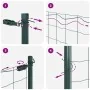 Cerca de Alambre Soldado con 13 Postes Verde 1x25 m Acero by , fence panels - Ref: Foro24-3351726, Price: 141,75 €, Discount: %