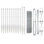 Juego de Postes de Cerca Set de 2 Acero galvanizado 25 x 1 m von , Zaunpaneele - Ref: Foro24-3351963, Preis: 214,38 €, Rabatt: %