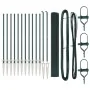 Cerca de alambre soldado con 13 postes de anclaje en pico verde 1x25 m de acero by , fence panels - Ref: Foro24-3352081, Pric...