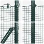 Cerca de alambre soldado con 13 postes de anclaje en pico verde 1x25 m de acero by , fence panels - Ref: Foro24-3352081, Pric...