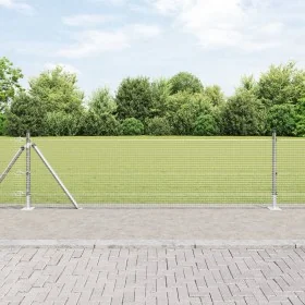 Cerca de Alambre Soldado con 13 Postes con Flange 0.6x50 m de Acero Galvanizado by , fence panels - Ref: Foro24-3352345, Pric...