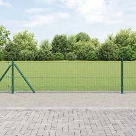 Cerca de Alambre Soldado con 13 Postes Flangados Verde 0.5x25 m de Acero by , fence panels - Ref: Foro24-3352423, Price: 131,...