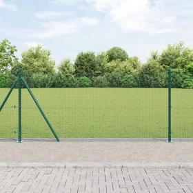 Cerca de alambre soldado con 13 postes con brida Verde 1x25 m Acero von , Zaunpaneele - Ref: Foro24-3352436, Preis: 164,68 €,...