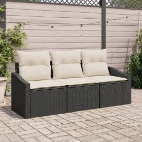 Juego de sofá de jardín Set de 3 Negro Ratán Sofá de exterior by , Outdoor sofas - Ref: Foro24-3355246, Price: 229,79 €, Disc...