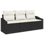 Juego de sofá de jardín Set de 3 Negro Ratán Sofá de exterior von , Outdoor-Sofas - Ref: Foro24-3355246, Preis: 229,79 €, Rab...