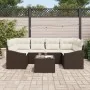 Conjunto de Comedor de Jardín de 7 Piezas con Cojines de Ratán Duradero Marrón de , Sofás de exterior - Ref: Foro24-3355287, ...