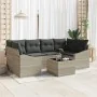 Set de sofá de jardín Set de 7 Beige y gris oscuro Ratán von , Outdoor-Sofas - Ref: Foro24-3355291, Preis: 524,90 €, Rabatt: %