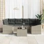 Set de sofá de jardín Set de 7 Beige y gris oscuro Ratán von , Outdoor-Sofas - Ref: Foro24-3355291, Preis: 524,90 €, Rabatt: %
