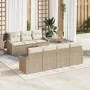 Conjunto de Sofá de Jardín Conjunto de 8 Beige Ratán, Poliéster by , Outdoor sofas - Ref: Foro24-3355300, Price: 593,03 €, Di...