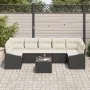 Juego de sofá de jardín de 8 piezas con cojines negros de poliratán by , Outdoor sofas - Ref: Foro24-3355306, Price: 511,16 €...