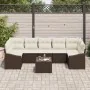 Juego de Sofás de Jardín de 8 Piezas con Cojines Marrón Ratán Poli by , Outdoor sofas - Ref: Foro24-3355307, Price: 543,73 €,...