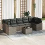 Juego de Sofá de Jardín de 8 Piezas con Cojines Gris Ratán Sintético de , Sofás de exterior - Ref: Foro24-3355308, Precio: 52...