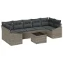 Juego de Sofá de Jardín de 8 Piezas con Cojines Gris Ratán Sintético de , Sofás de exterior - Ref: Foro24-3355308, Precio: 52...