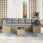 Juego de Sofá de Jardín de 8 Piezas con Cojines Beige de Poliratán von , Outdoor-Sofas - Ref: Foro24-3355309, Preis: 536,51 €...