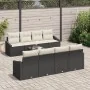 Conjunto de Sofá de Jardín de 7 Piezas con Cojines Negro Poliratán de , Sofás de exterior - Ref: Foro24-3355316, Precio: 462,...