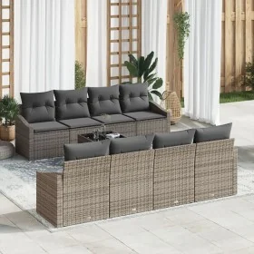 Juego de Sofá de Jardín de 7 Piezas con Cojines Gris de Ratán de , Sofás de exterior - Ref: Foro24-3355318, Precio: 487,75 €,...
