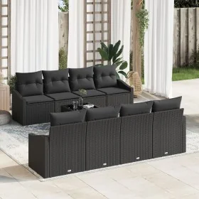Conjunto de Sofás de Jardín de 7 piezas con Cojines Negro Ratán Poliéster von , Outdoor-Sofas - Ref: Foro24-3355322, Preis: 4...