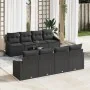 Conjunto de Sofás de Jardín de 7 piezas con Cojines Negro Ratán Poliéster by , Outdoor sofas - Ref: Foro24-3355322, Price: 48...