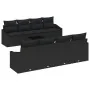 Conjunto de Sofás de Jardín de 7 piezas con Cojines Negro Ratán Poliéster by , Outdoor sofas - Ref: Foro24-3355322, Price: 48...