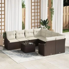 Conjunto de Sofá de Jardín Conjunto de 9 Marrón Ratán von , Outdoor-Sofas - Ref: Foro24-3355327, Preis: 624,43 €, Rabatt: %