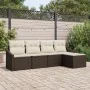 Conjunto de Sofá de Jardín Set de 5 Marrón Ratán de , Sofás de exterior - Ref: Foro24-3355347, Precio: 332,24 €, Descuento: %