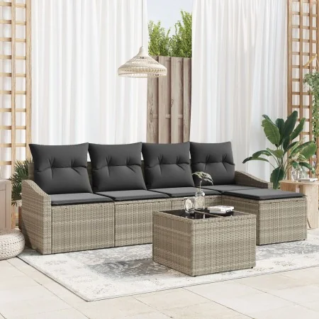 Juego de Sofá de Jardín Set de 6 Beige Ratan Sofá de Exterior by , Outdoor sofas - Ref: Foro24-3355361, Price: 400,52 €, Disc...